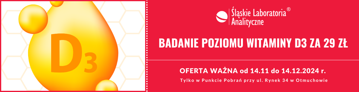 Badanie witaminy D3 za 29 zł w Otmuchowie